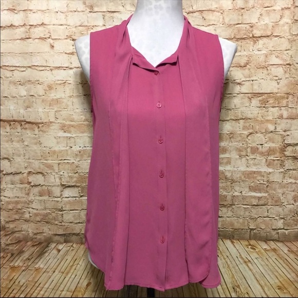 LOFT Tie-Neck Sleeveless Blouse - Picture 3 of 8